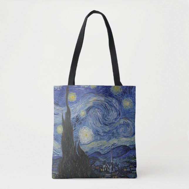 Bolso De Tela La noche estrellada de Vincent Van Gogh (Anverso)