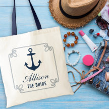 La Novia Ancla Náutica Azul Marino Boda Personaliz