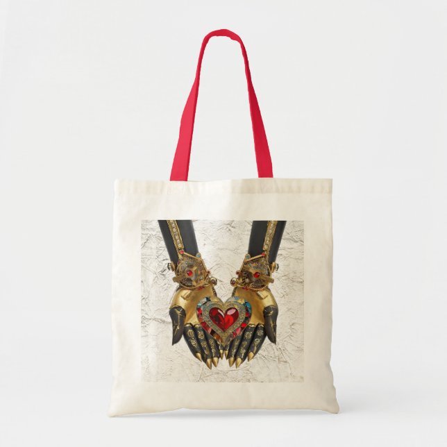 Bolso De Tela La Ofrenda - Corazón en Manos (Frente)