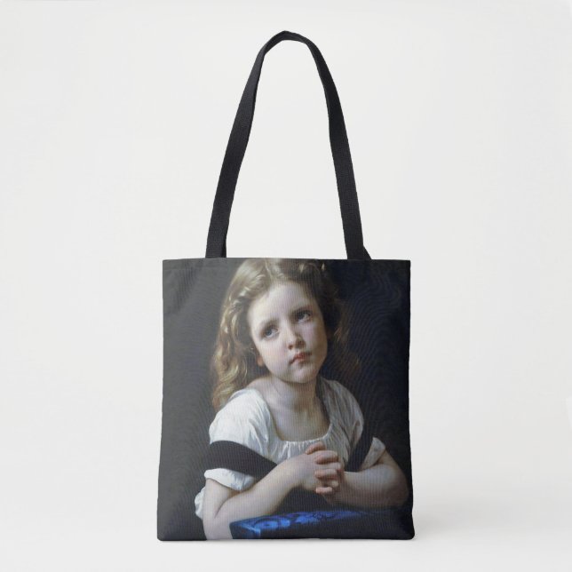 Bolso De Tela La oración, Bouguereau (Anverso)