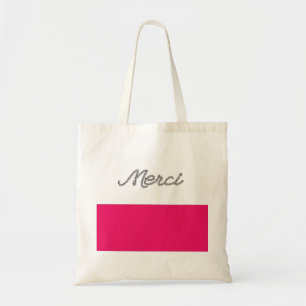 Bolso De Tela La palabra francesa de Merci le agradece