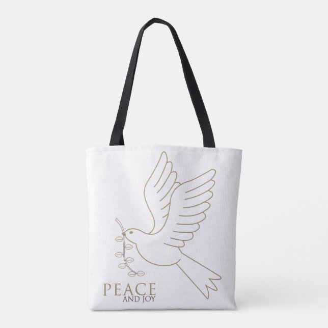 Bolso De Tela La paloma de la paz (Reverso)