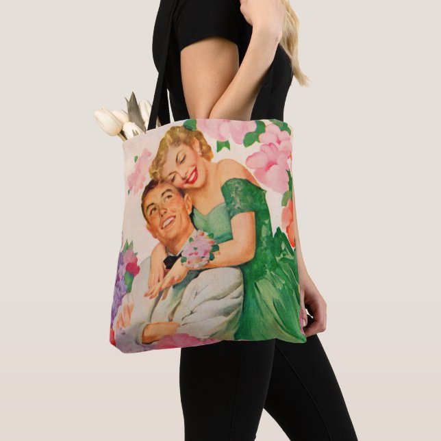 Bolso De Tela la pareja feliz (Detalle)