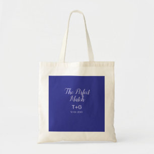 Bolso De Tela La pareja perfecta azul real lujo añadir nombre de