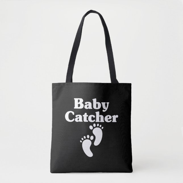 Bolso De Tela La partera de Baby Catcher Cute Doula (Anverso)
