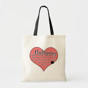 Bolso De Tela La pata de Maltipoo imprime humor del perro