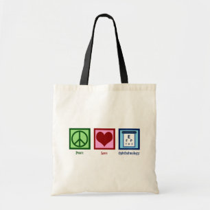 Bolso De Tela La paz amor oftalmología