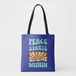 Bolso De Tela La paz comienza en