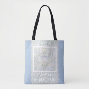 Bolso De Tela La paz es siempre hermosa, sobre el Tote de hombro