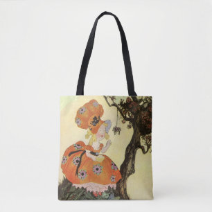 Bolso De Tela La pequeña Miss Muffet y la araña, Madre Gansa Vin