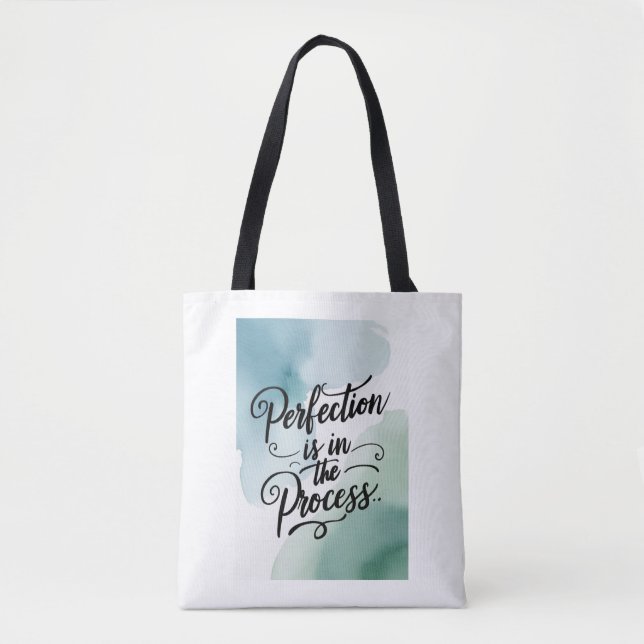 Bolso De Tela La perfección está en el proceso (Anverso)