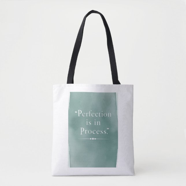 Bolso De Tela La perfección está en el proceso (Anverso)