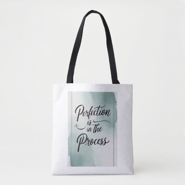 Bolso De Tela La perfección está en el proceso (Anverso)