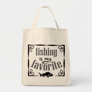 Bolso De Tela La pesca es mi cita favorita