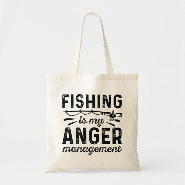 Bolso De Tela La pesca es mi gestión de la ira (Frente)