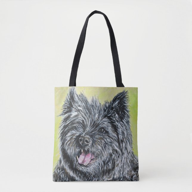 Bolso De Tela La pintura de Cairn Terrier (Anverso)