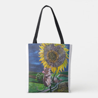 Bolso De Tela La pintura de la cumbre del girasol de Alfred Fox