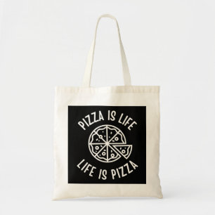 Bolso De Tela La pizza es la vida es divertida
