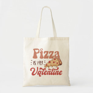 Bolso De Tela La pizza es mi San Valentín