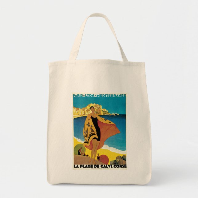 Bolso De Tela La Plage de Calvi, Corse (Frente)