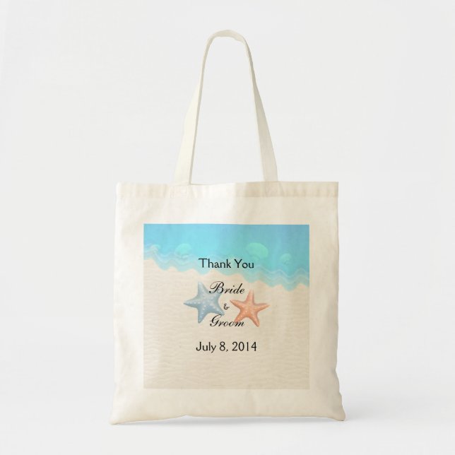 Bolso De Tela La playa de los Seashells le agradece (Frente)