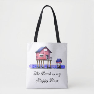 Bolso De Tela La playa es mi lugar feliz
