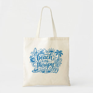 Bolso De Tela La playa es mi terapia Citas costeras de verano