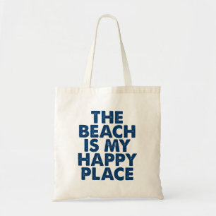 Bolso De Tela La playa es mi Tote Happy Place