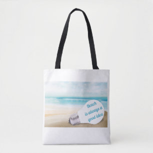 Bolso De Tela La playa es siempre una buena idea, verano