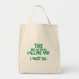 BOLSO DE TELA LA PLAYA ESTÁ LLAMANDO Y DEBO IR A TOTE BAG