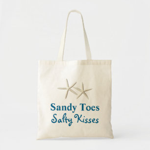 Bolso De Tela La playa Sandy toca con la punta del pie el tote