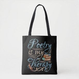 Bolso De Tela La poesía es mi terapeuta poetisa poetisa escritor