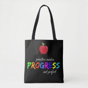 Bolso De Tela La práctica hace progresos