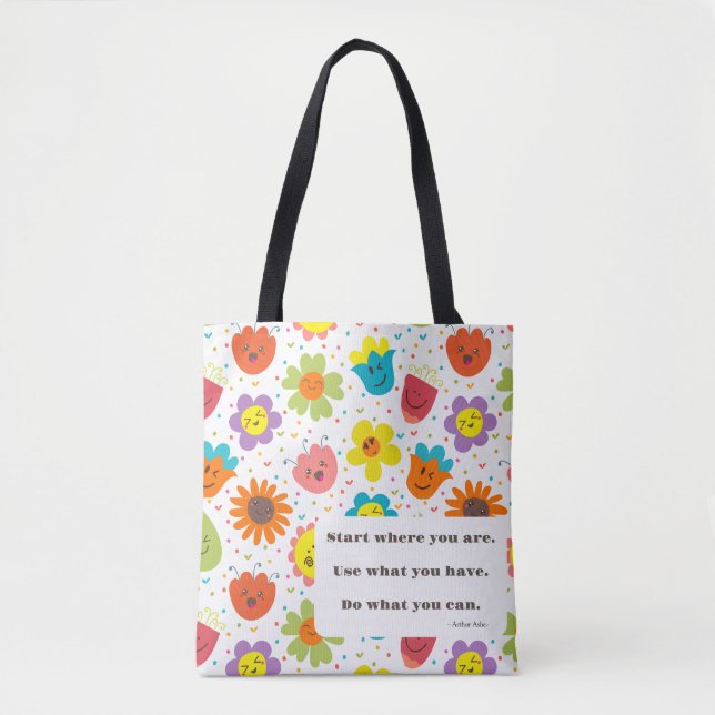 Bolso De Tela La primavera del personalizable está en el tote re (Anverso)