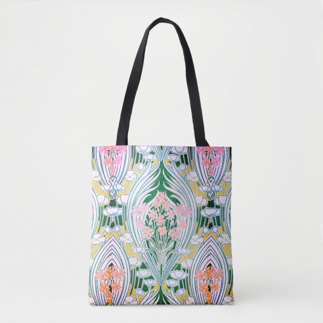 Bolso De Tela La primavera florece el Bello Artes de Nouveau del (Anverso)