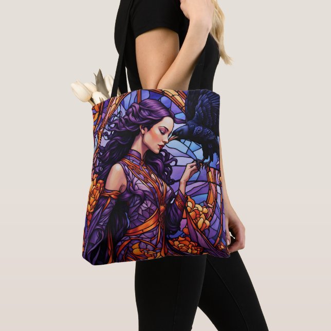 Bolso De Tela La Princesa y el Raven (Detalle)