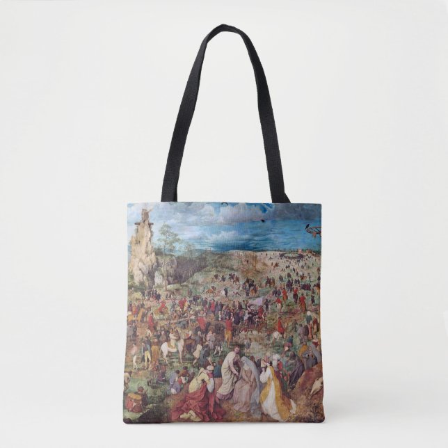 Bolso De Tela La procesión al calvario, Pieter Bruegel (Anverso)