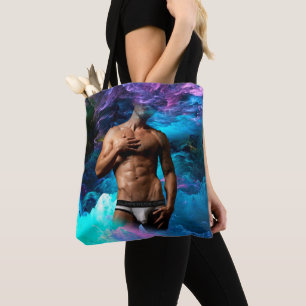 Bolso De Tela La protuberancia cósmica de ropa interior de hombr