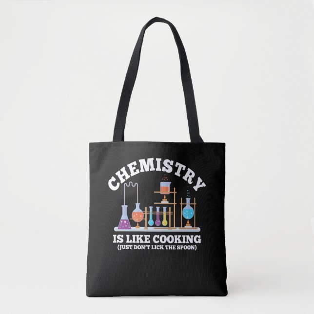 Bolso De Tela La química de la ciencia es como cocinar (Anverso)