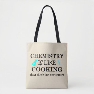 Bolso De Tela la química es como cocinar una cita química gracio