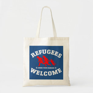 Bolso De Tela La recepción de los refugiados trae a sus familia