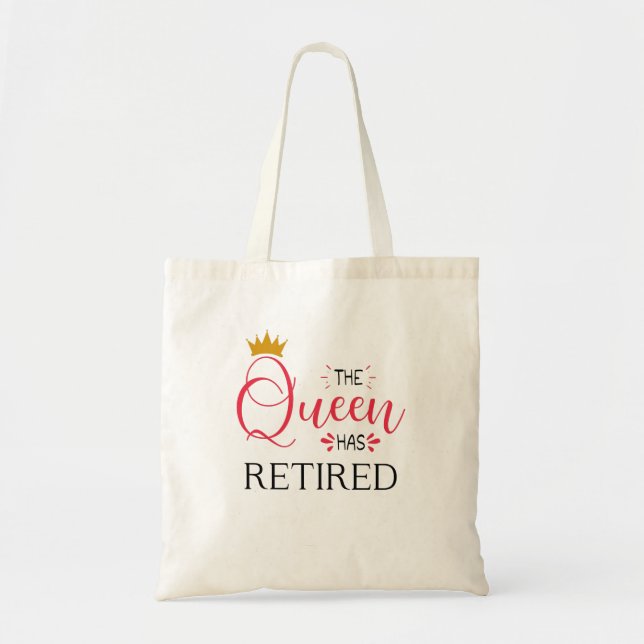 Bolso De Tela La reina ha jubilado a las mujeres graciosas (Frente)