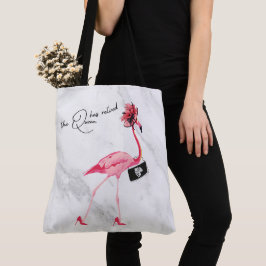Bolso De Tela La Reina Se Ha Retirado Moda Clásica Flamingo Rosa