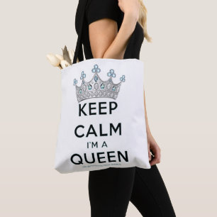 Bolso De Tela La reina tranquila de SlipperyJoe's corona de plat