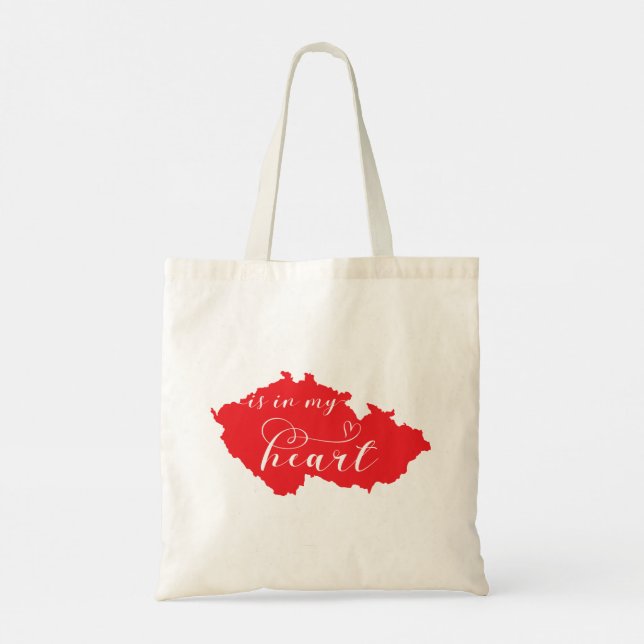 Bolso De Tela La República Checa Está En Mi Corazón (Reverso)