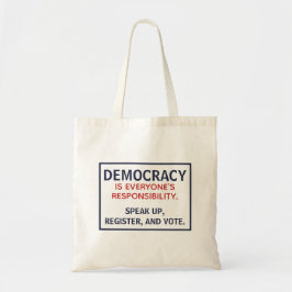 Bolso De Tela La responsabilidad de la democracia pronuncia el v
