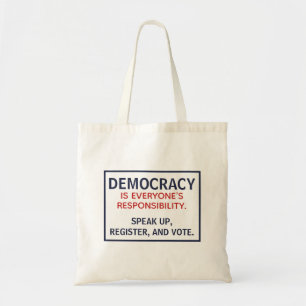 Bolso De Tela La responsabilidad de la democracia pronuncia el v