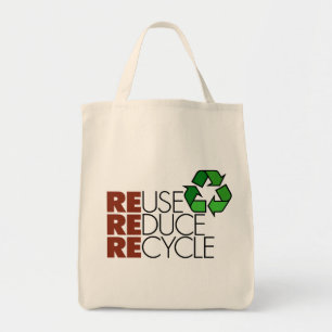 Bolso De Tela La reutilización reduce recicla el totebag