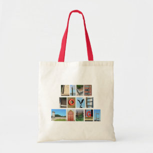 Bolso De Tela La RISA VIVA del AMOR explicó con las letras de l