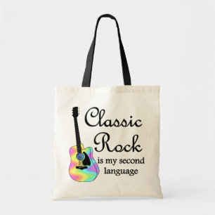 Bolso De Tela La roca clásica es mi segunda lengua